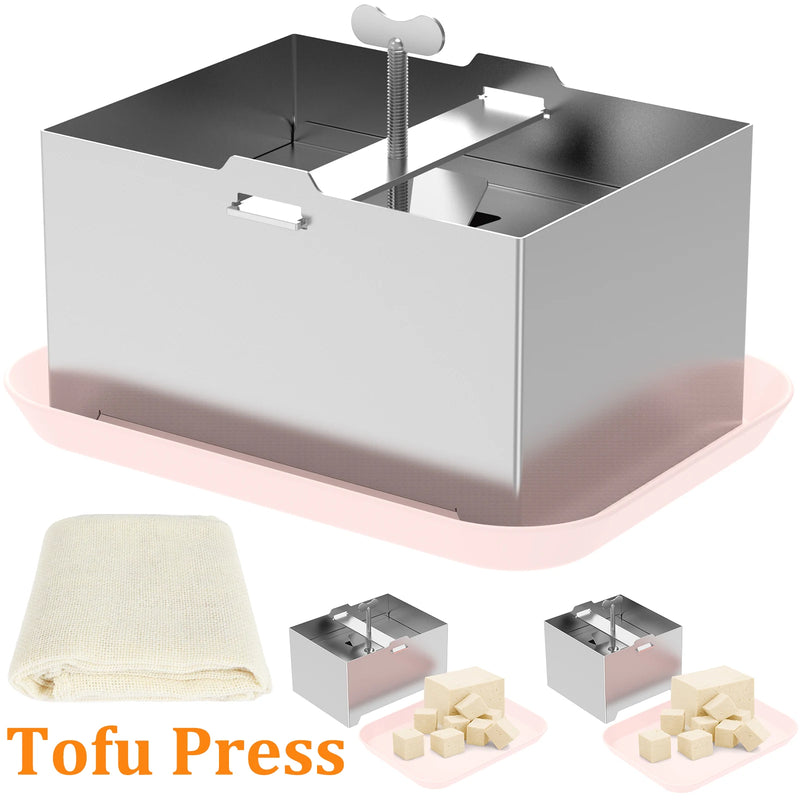 Stampo per tofu Stampo per formaggio Acciaio inossidabile per uso alimentare Kit stampo per tofu Stampo per tofu fatto in casa Set di utensili da cucina