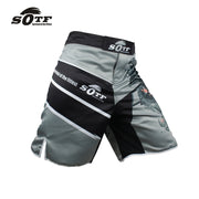Pantaloncini da boxe fitness sportivi grigi samurai giapponese uomo MMA pretorian - immagine 3