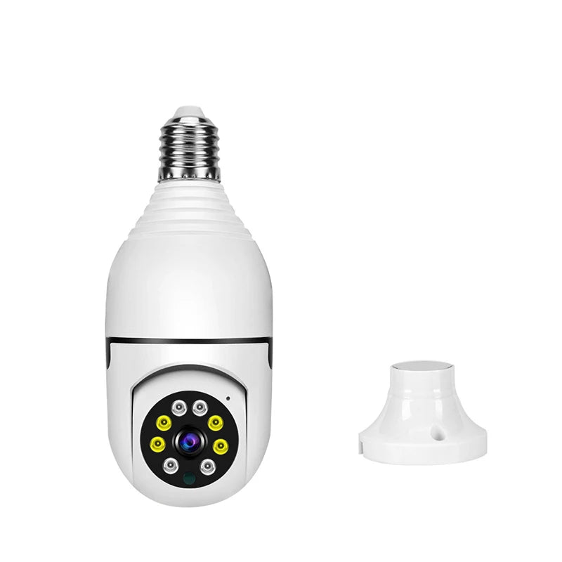 Telecamera IP WiFi 4G E27 Lampadina Cam 3MP Wireless Baby Monitor AI Tracciamento - immagine 5