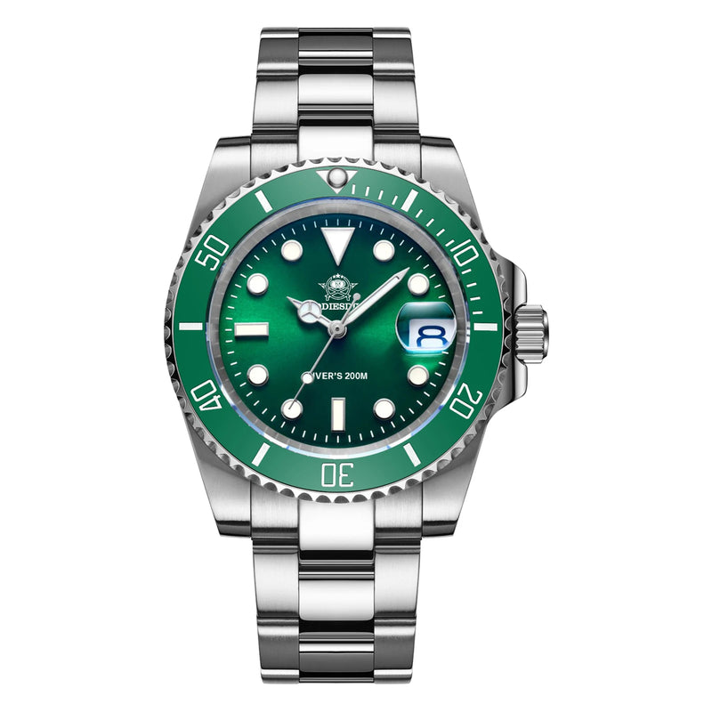 Orologio Uomo ADDIESDIVE Acciaio Inossidabile – Subacqueo 20 Bar, Quarzo Sportivo Elegante - Campeda