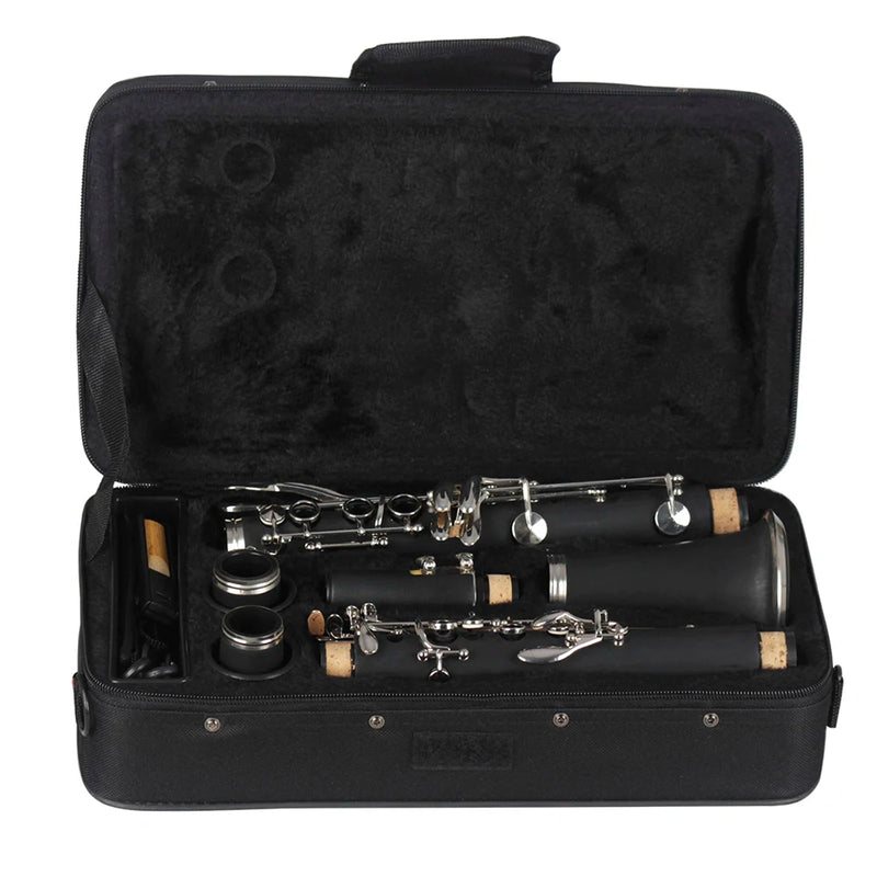 Clarinetto Professionale Bb 17 Tasti in Bachelite Strumento a fiato elegante e completo con custodia e accessori inclusi