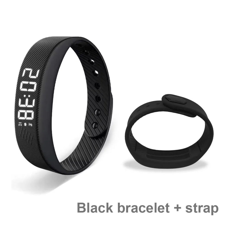 Smartband LED Fitness – Braccialetto Contapassi Impermeabile con Sveglia a Vibrazione