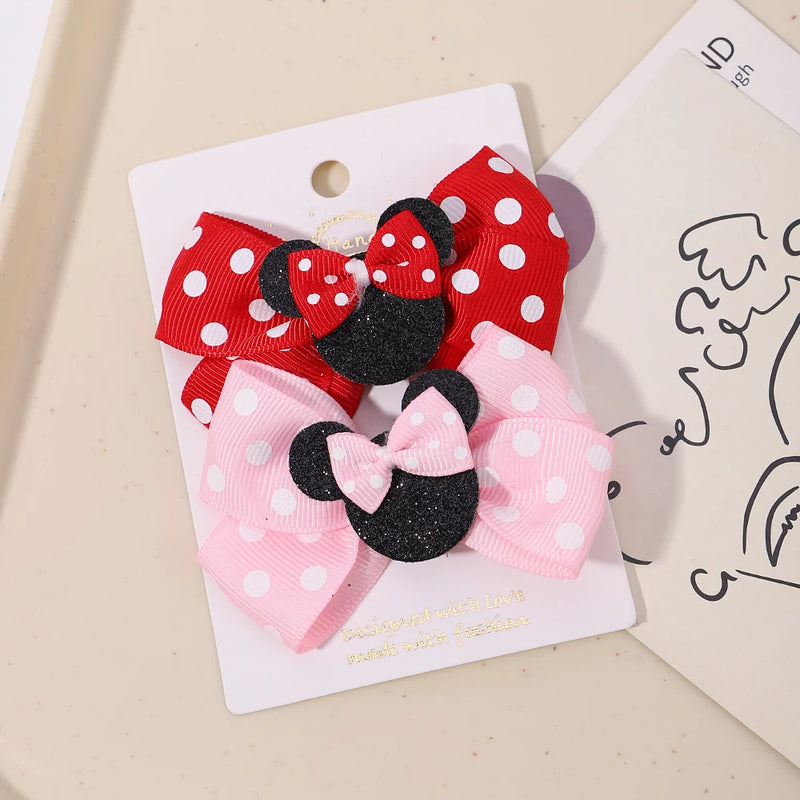Fermagli per capelli bambina 2 pezzi con fiocco a pois, mollette cartoon adorabili, accessori capelli boutique per bambini - Campeda