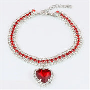 Simpatico collare per gatti di lusso Collana regolabile Ciondolo a cuore - Red Neck 10-20cm - immagine 4