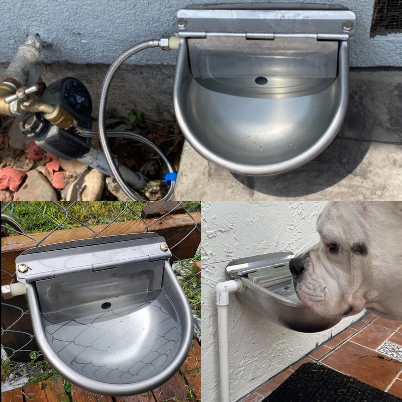 1 Set Ciotola Automatica per Mucca Tubo Alimentatore d'Acqua in Acciaio Galleggiante - immagine 6