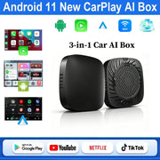 Box AI Android 11 CarPlay da Cablato a Wireless TV Universale Plug and
