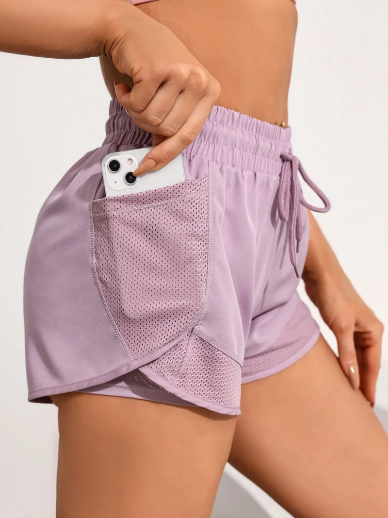 Shorts yoga donna vita alta – pantaloncini fitness traspiranti ed elasticizzati per palestra e corsa