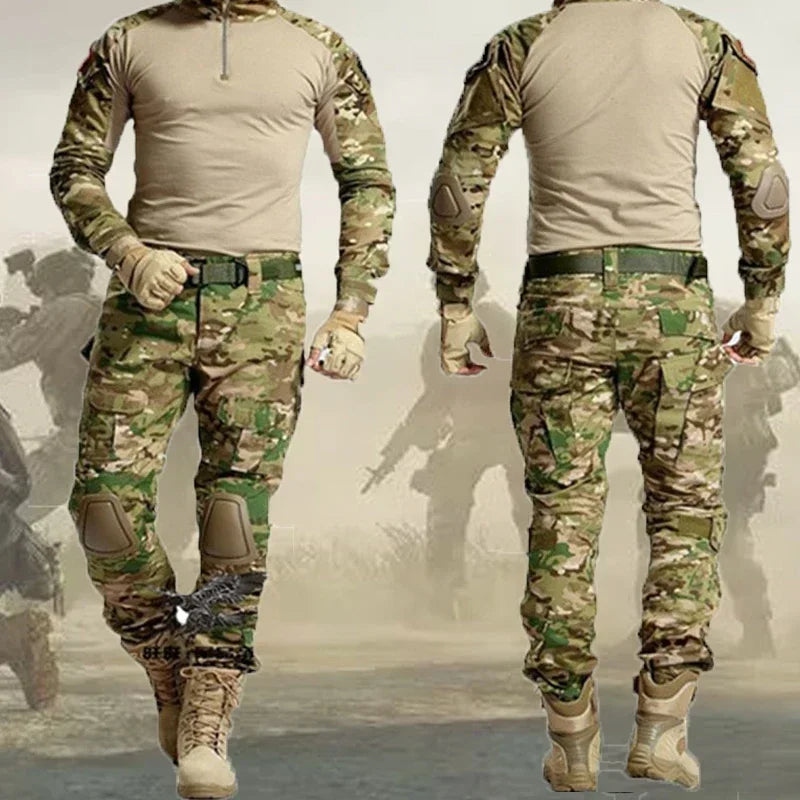 Kit tattici Tute mimetiche da esterno per uomo Uniforme combattimento Pantaloni - immagine 5