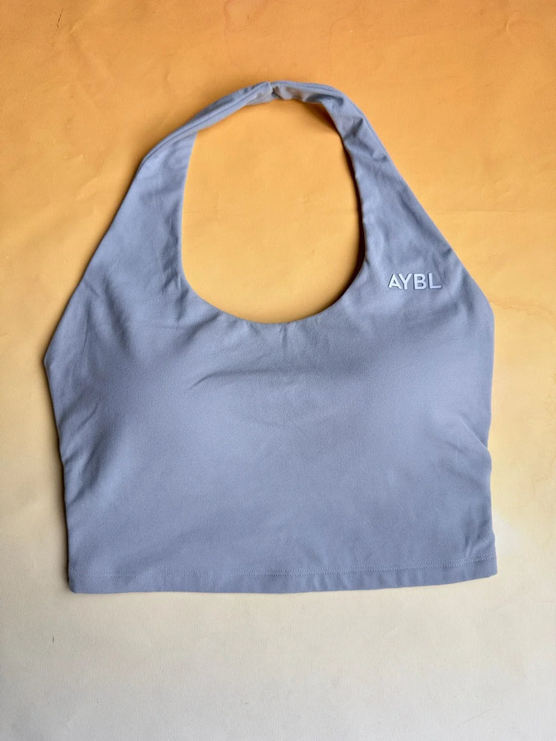 AYBL Top da yoga con scollo all'americana e pantaloncini da 2 pollici per fitness, palestra e allenamento Pilates — Tessuto delicato sulla pelle