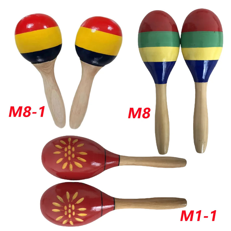 Maracas in Legno – Coppia Shakers a Percussione Strumento musicale educativo per bambini e principianti