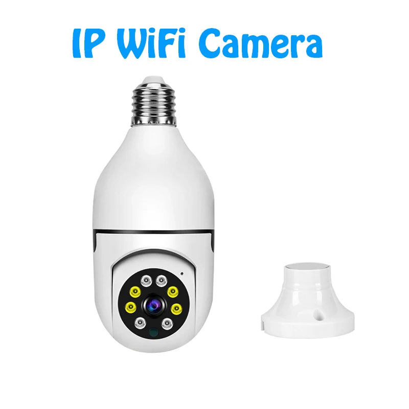 Telecamera IP WiFi 4G E27 Lampadina Cam 3MP Wireless Baby Monitor AI Tracciamento - immagine 8