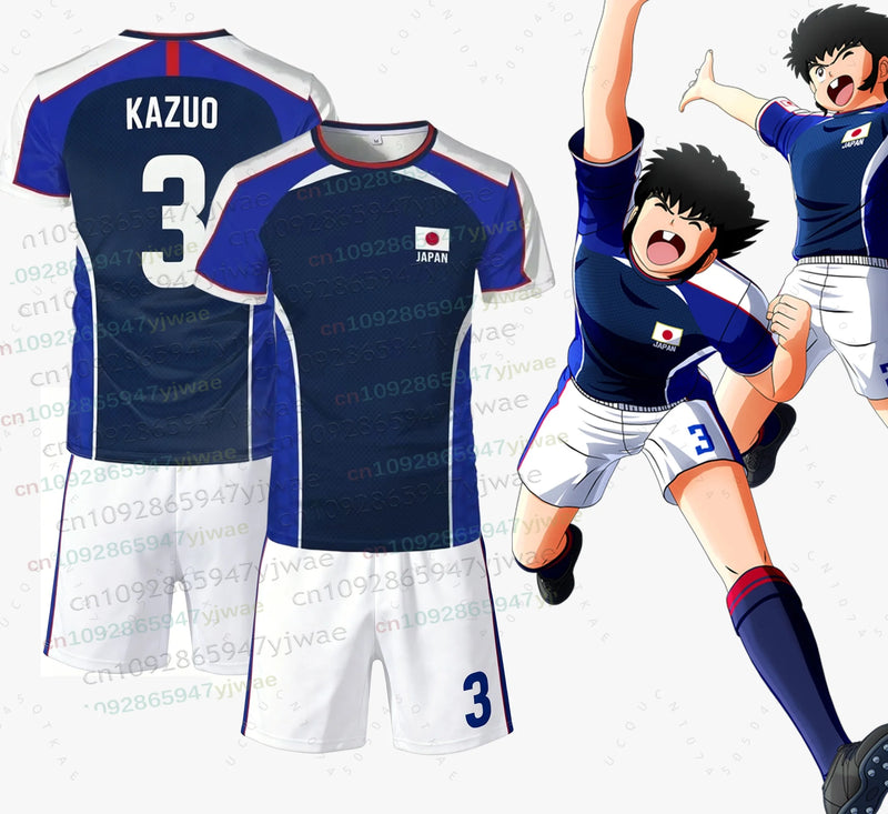 Set di magliette e pantaloncini con bandiera giapponese Anime Captain Tsubasa - immagine 9