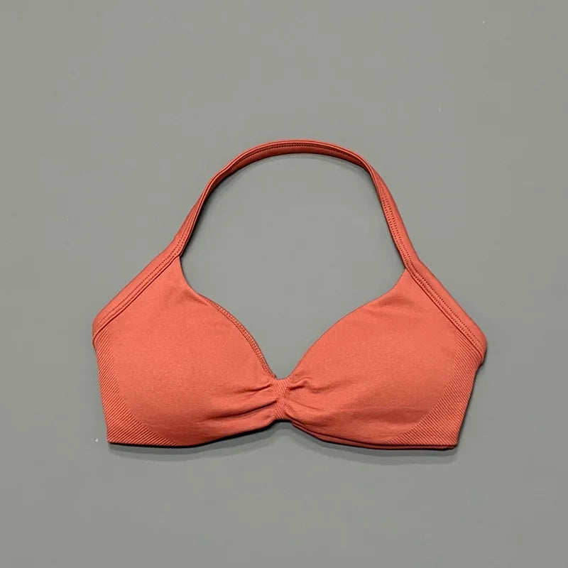 Reggiseno sportivo con spalline Intimo yoga Donna Palestra Top Corsa Esercizio senza - Purple Copper - immagine 39