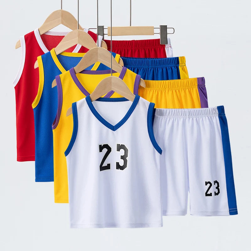Tuta da basket estiva per BAMBINI Gilet sportivo ragazzi e ragazze Pantaloncini - immagine 5