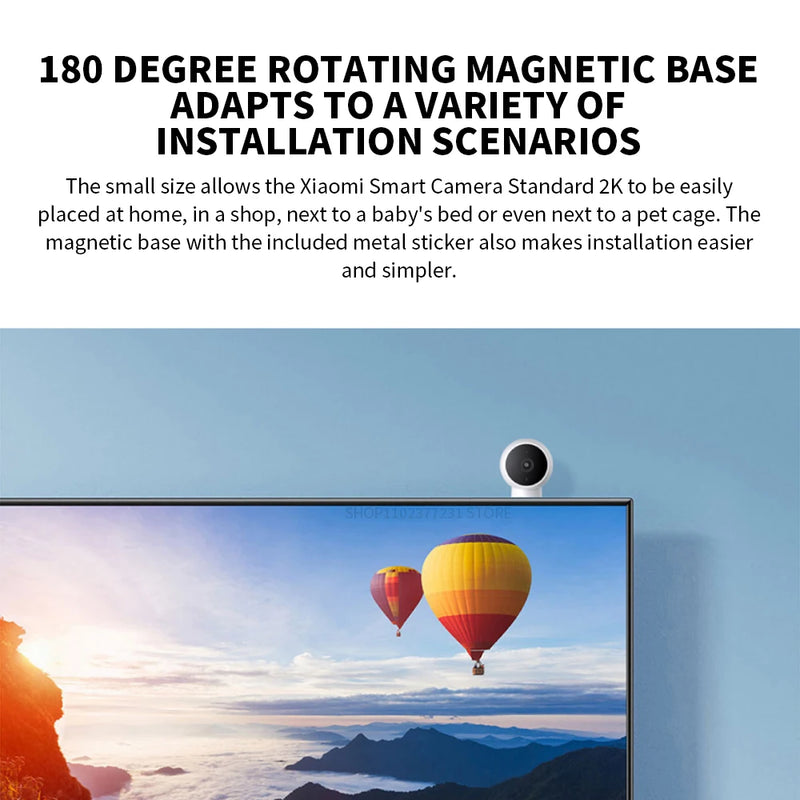XIAOMI Smart IP Camera Standard Edition 2K HD Visione notturna a infrarossi CCTV - immagine 6