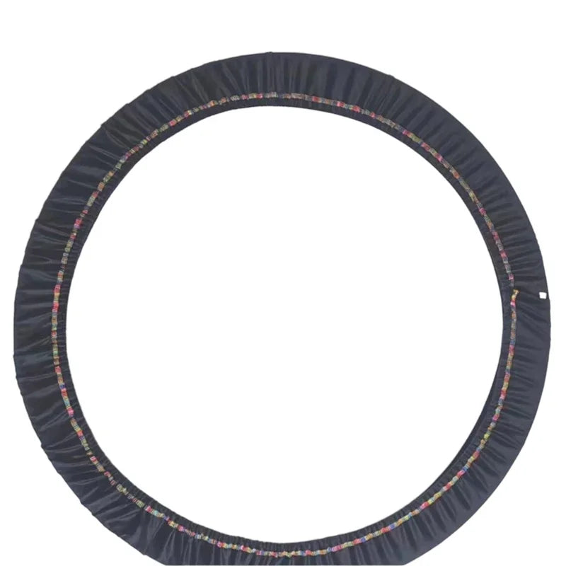 Copertura per Cerchio da Ginnastica Ritmica in Velluto Dorato - Black Diameter 60--65 - immagine 10