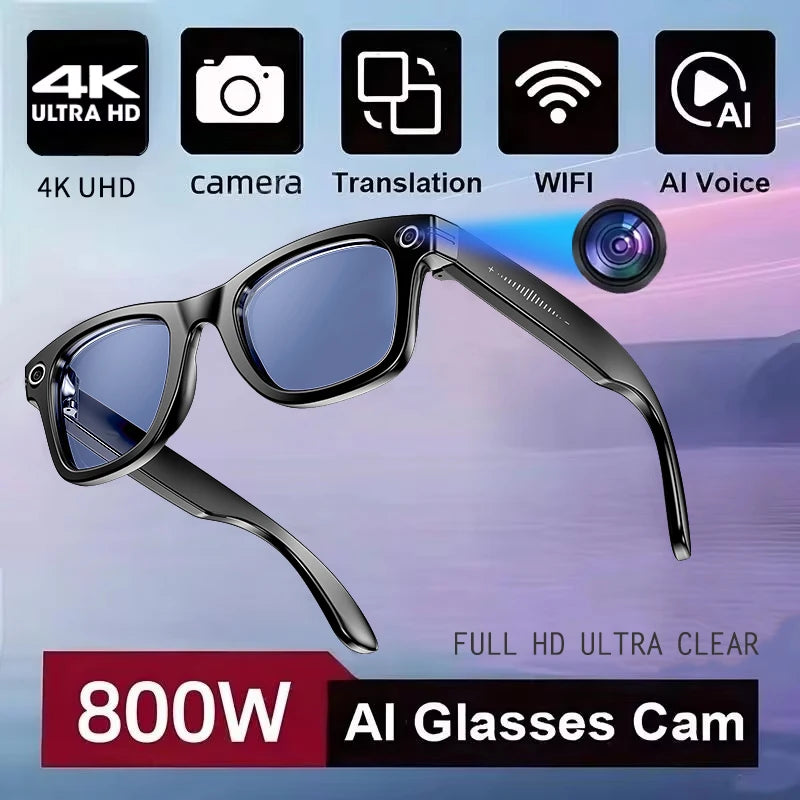 fotocamera da 800 W Occhiali AI uomo che cambiano colore traduzione intelligenti - Blue light