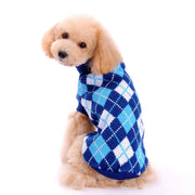 Maglione a rombi per cani lavorato maglia all'uncinetto cagnolino - immagine 6