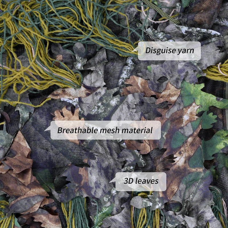 JOAXOR Ghillie Suit Tute da caccia mimetiche con foglie 3D - immagine 5