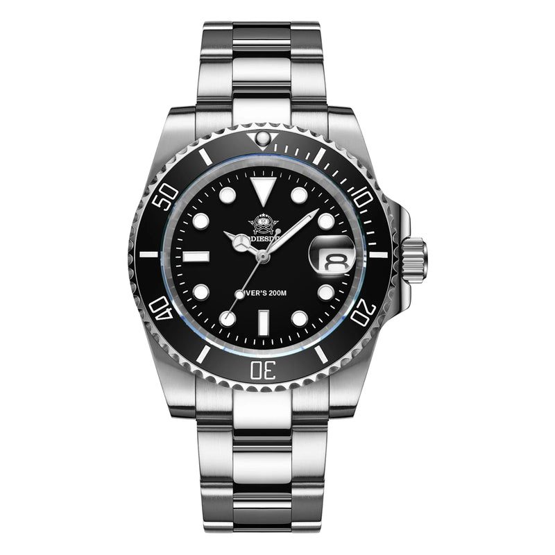 Orologio Uomo ADDIESDIVE Acciaio Inossidabile – Subacqueo 20 Bar, Quarzo Sportivo Elegante - Campeda