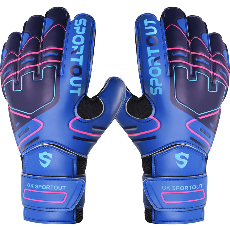 Guanti da Portiere Professionali SPORTOUT – Grip Forte con Protezione Dita e Lattice 4+3 mm