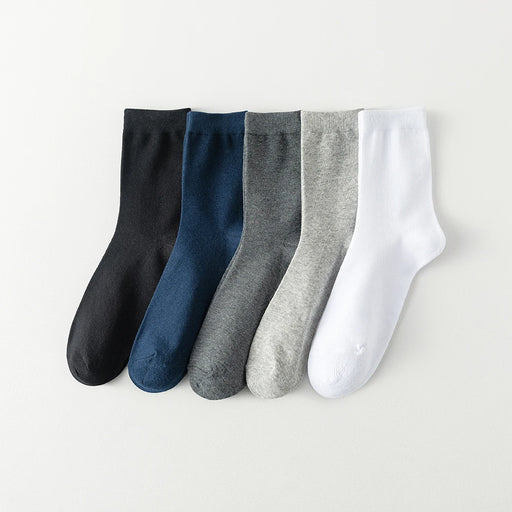 Set 10 paia di calzini da uomo TAXCAIX – cotone morbido e traspirante, business casual, autunno/primavera, colori nero e bianco - Campeda