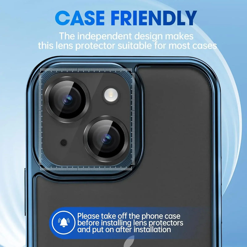 2-3 pezzi copertura protettiva per obiettivo fotocamera in vetro temperato per IPhone 15ProMax 14Plus 13Mini 12 11 15Plus protezione accessori per telefono