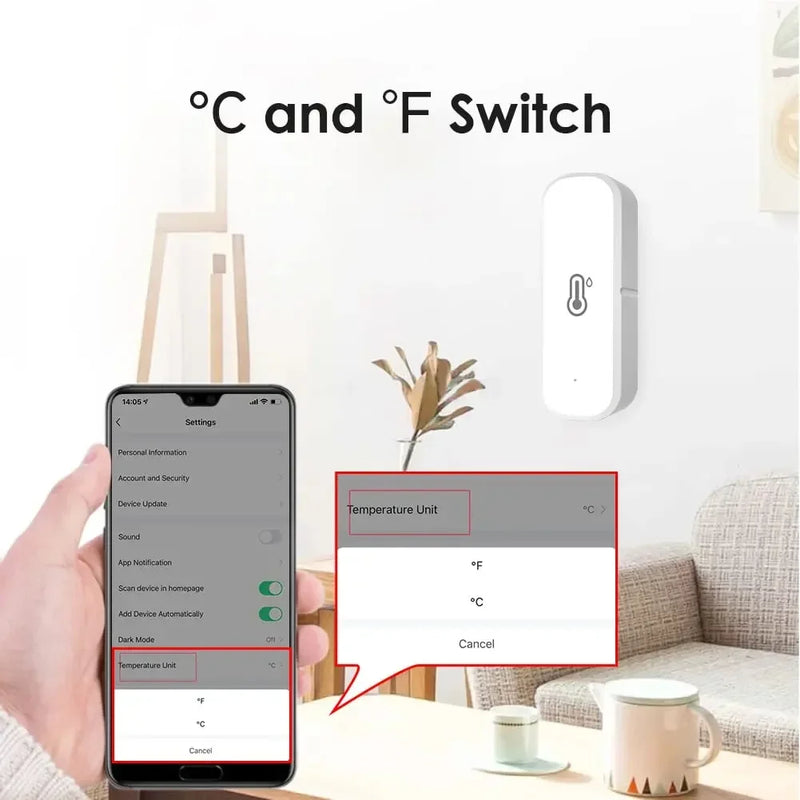 Tuya Smart WIFI Sensore di umidità della temperatura APP Monitor remoto per Smart Home Smart Life Funziona con Alexa Google Assistant