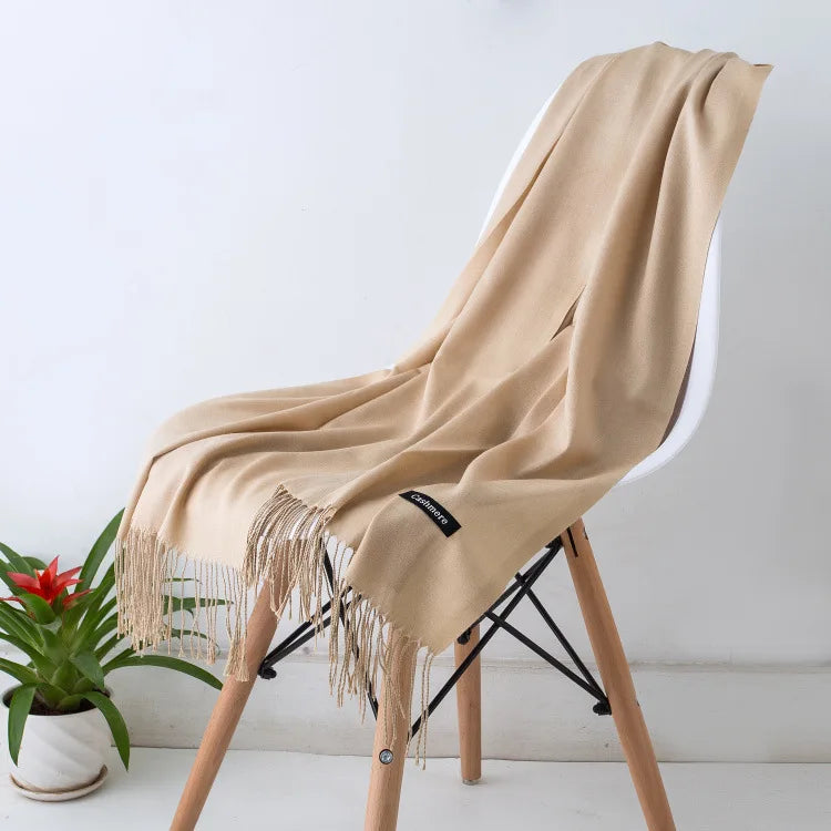 Sciarpa di Pashmina da donna Scialli Morbida sensazione cashmere Foulard viaggio - 23 - immagine 3