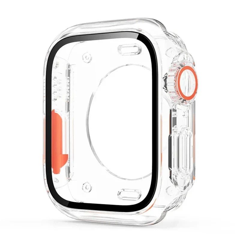 Custodia protettiva per schermo per Apple Watch 45mm 44mm 40mm 41mm Custodia rigida per paraurti anteriore posteriore per PC iwatch 9 8 7 SE 6 5 4 Cambia in Ultra - Campeda