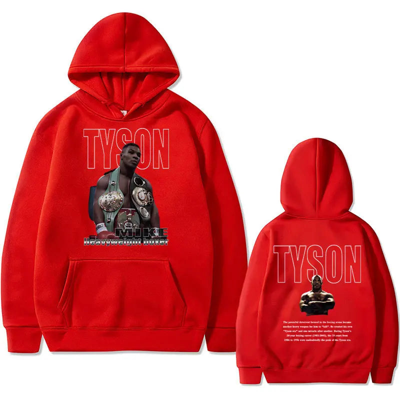 Boxing King Mike Tyson Felpa con cappuccio stampa fronte-retro Uomo e donna Cool - immagine 6