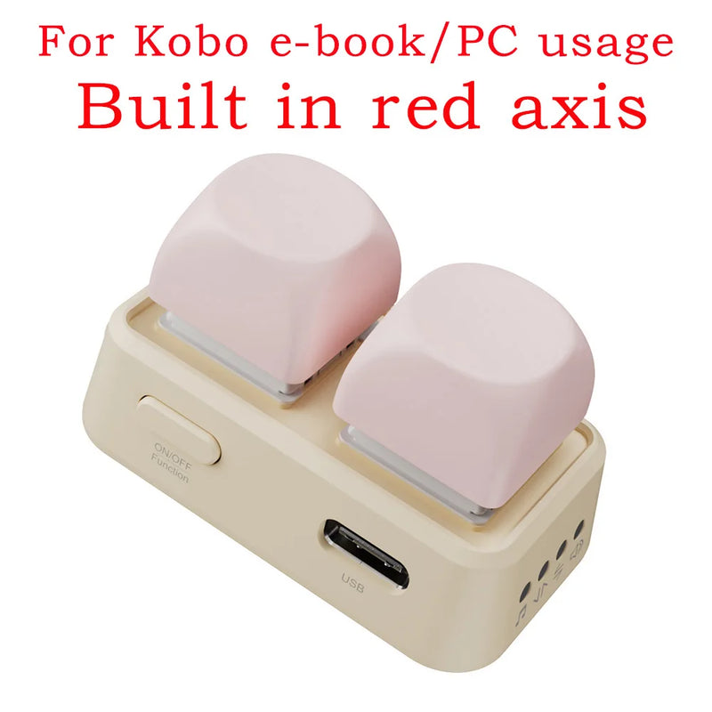 2025 Tastiera Doppio Pulsante E-book Page Turner Per Tablet Telefono Mobile Blue Tooth Telecomando Scorri Visi brevi per Android/IOS