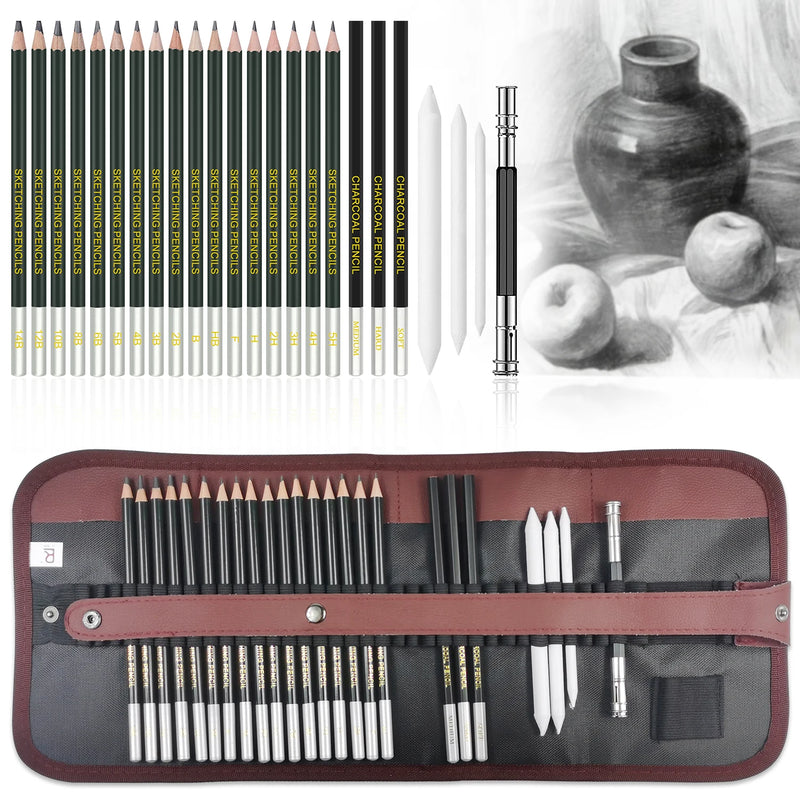 Set Professionale Matite da Disegno e Schizzo Kit artistico completo per disegno, schizzi e colorazione creativa