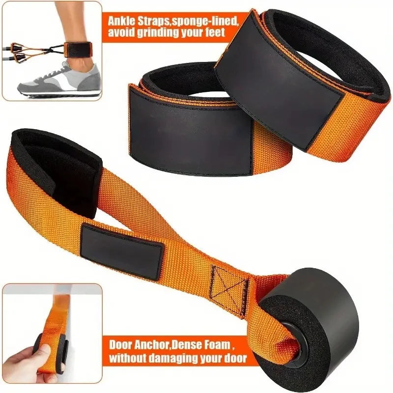 Fascia di resistenza con maniglia: Utilizzata per allenamento muscolare - immagine 6