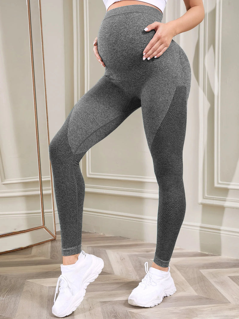 Leggings premaman da donna sopra la pancia Pantaloni yoga per allenamento sportivo - immagine 5