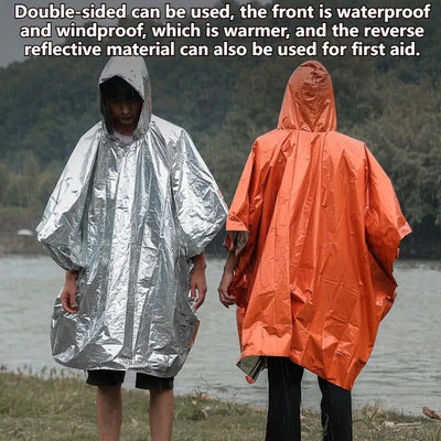 Coperta Termica di Emergenza in Mylar (1-10pz) – Poncho Isotermico Survival Anti-Freddo & Outdoor