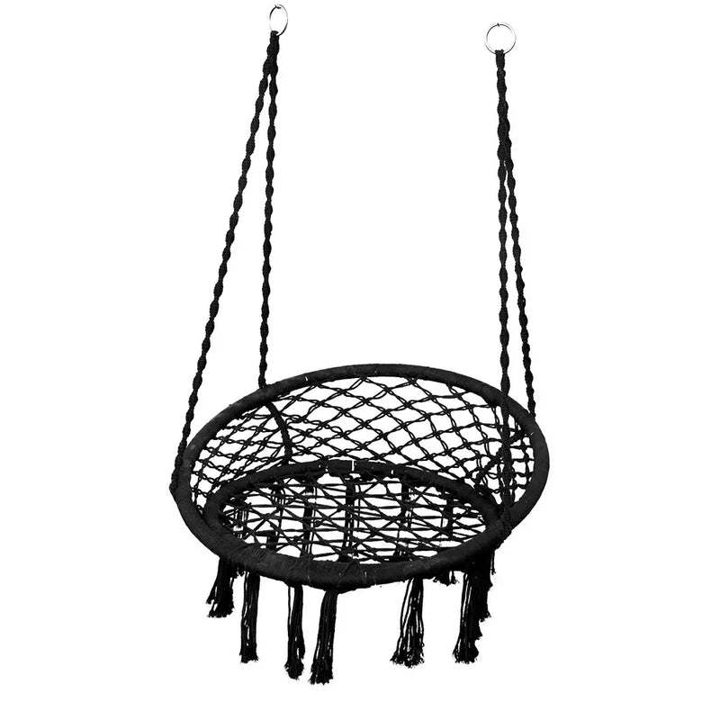 Sedia a dondolo per il tempo libero Corda di cotone intrecciata in stile nordico Camera da letto di casa Sedia pigra Sedia da giardino per esterni Sedia rilassante Sedie da spiaggia