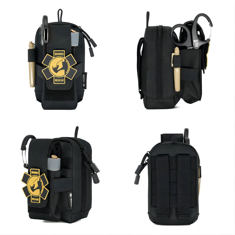 Kit Pronto Soccorso Tattico RHINO RESCUE – EDC Pouch Molle Survival Trauma Kit per Campeggio e Outdoor - Campeda