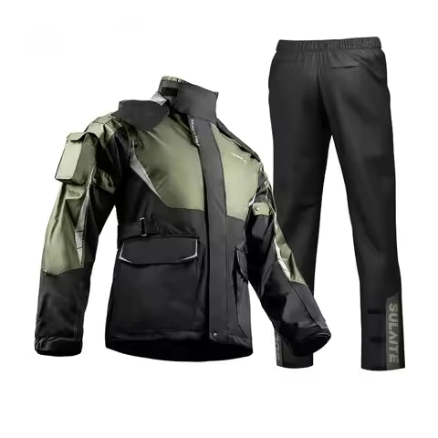 Uomo donna impermeabile moto Rider tuta Set leggero riflettente per giacca da