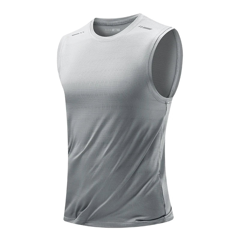 CHRLCK Gilet da corsa uomo Canotta palestra ad asciugatura rapida Fitness Camicia - immagine 13
