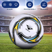 Pallone da Calcio Misura 5 in PVC Antiscivolo – Cucito a Macchina per Allenamento e Partite - Campeda