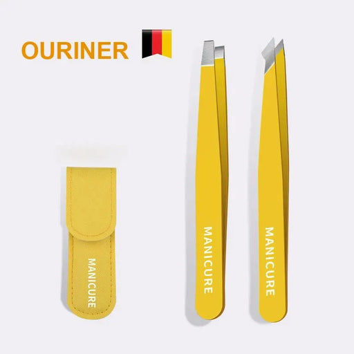 Pinzette per sopracciglia colorate bellezza dei capelli fini estrattore per capelli in acciaio inossidabile clip per sopracciglia inclinate strumenti per il trucco di rimozione - Campeda