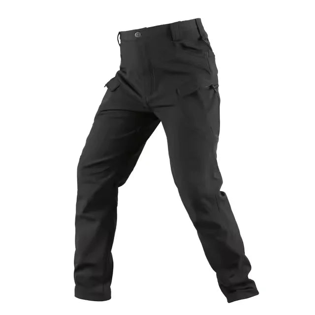 Set tattici impermeabili in pelle di squalo da uomo pile addensato nuove giacche - Black pants M - immagine 6