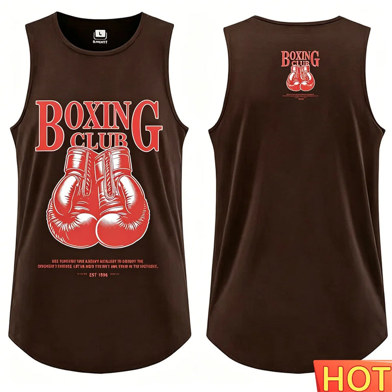 Canotta da boxe uomo t-shirt estiva girocollo senza maniche - immagine 10