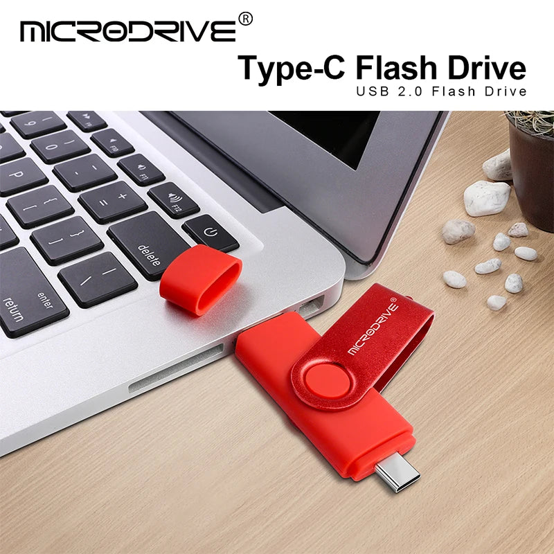 Chiavetta USB OTG 2 IN 1 di tipo C in metallo 128 GB Chiavetta USB 4 GB 8 GB 32 GB 64 GB 128 GB Cle USB Cle Chiavetta USB Memoria USB