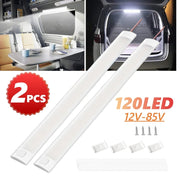 2PCS 120 LED RV Tronco Luce 12v/24v Roulotte Soffitto Rimorchio Camper Van Camion