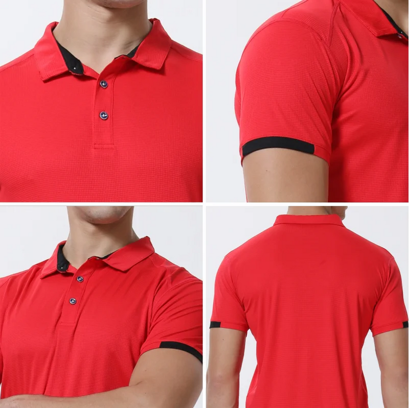 Polo da uomo a maniche corte in poliestere – traspirante, casual ed elegante per primavera ed estate - Campeda