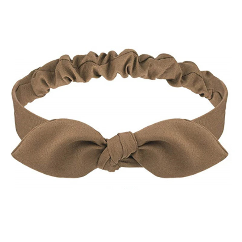 New Boho Women fasce morbide con stampa solida fasce per capelli elastiche con nodo incrociato Vintage turbante bandane fasce per capelli per ragazze accessori per capelli