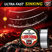 Thornsline filo da pesca in fluorocarbon flessibile 100 m - immagine 6