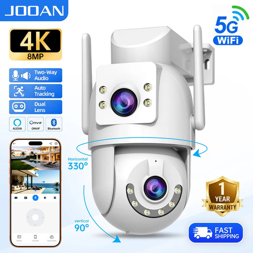 Jooan 4K 8MP HD Wifi PTZ Telecamera Esterna 5G Dual Lens Telecamere IP